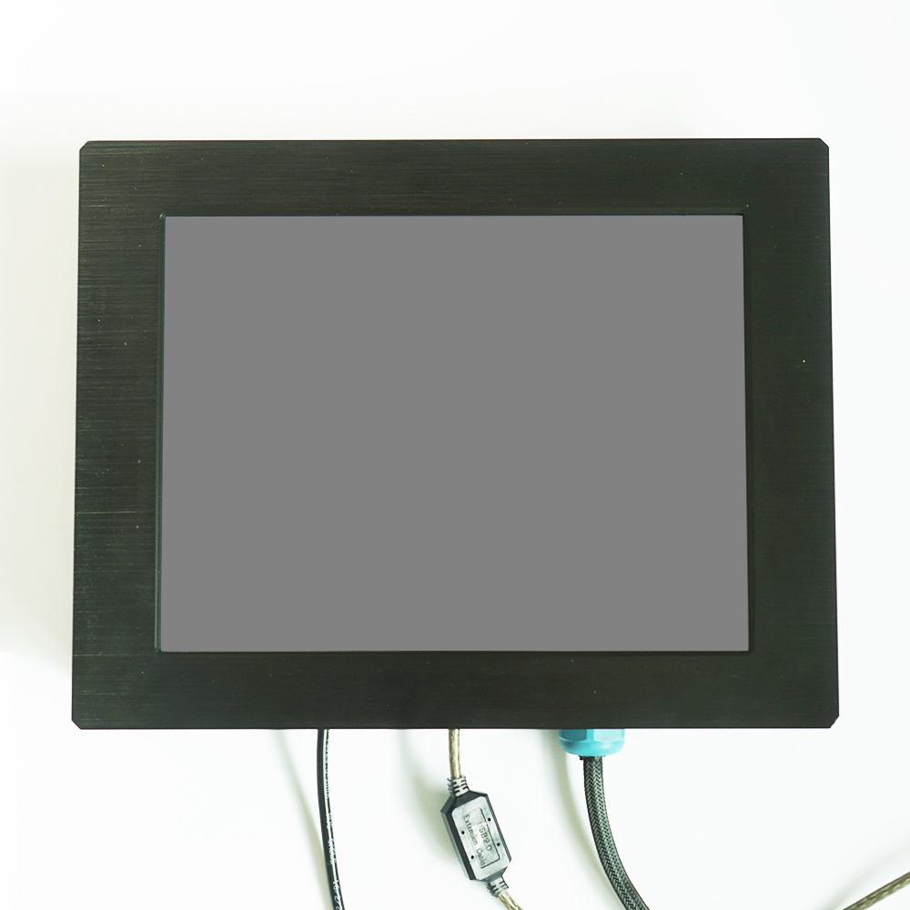 Full IP67 waterproof 12.1 inch industrial 5 wire resistance touch screen monitor, sunlight readable 1000cd/m2