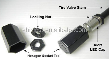 Truck Tire Safety Alert Truck Tire Pressure LED Alert Monitoring Cap tpms for truck