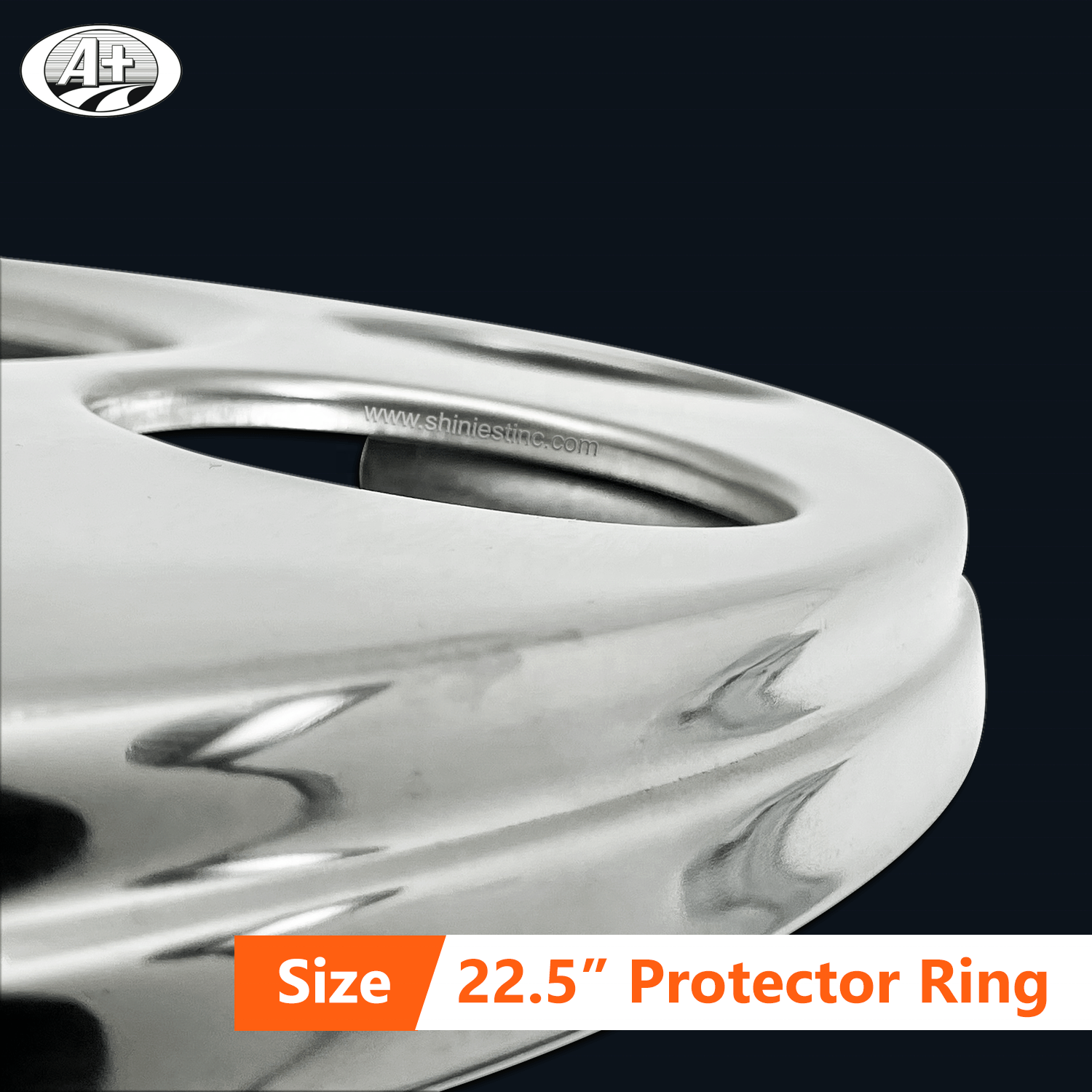 EU/JP 22.5 Stainless Steel Truck/ Bus Wheel Cover Protector Ring with Open Center For STEEL WHEEL