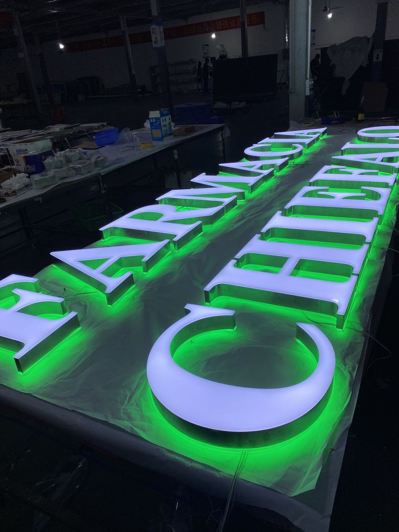 Pharmacy Business 3D signboard Logo Building Illuminated Sign Board LED Shop Channel Letters lettre lumineuse