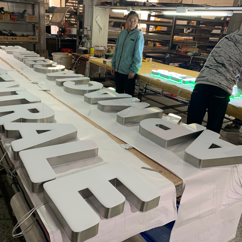 Outdoor Business 3D Acrylic Channel LED Letter Sign Board Shop Name Acrylic Sign Board for Shop