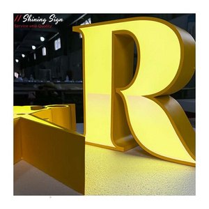 Shining Sign Led Fashion Signage Customized Metal Channel Letters Trim Cap Signs 3d Shop Name Fronlit Logo Decoration