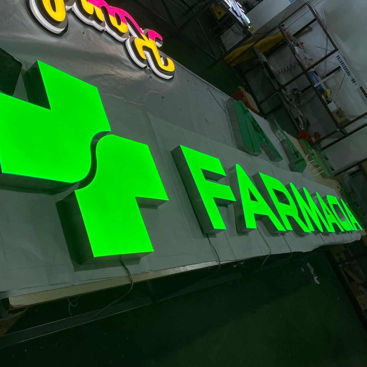 Pharmacy Business 3D signboard Logo Building Illuminated Sign Board LED Shop Channel Letters lettre lumineuse