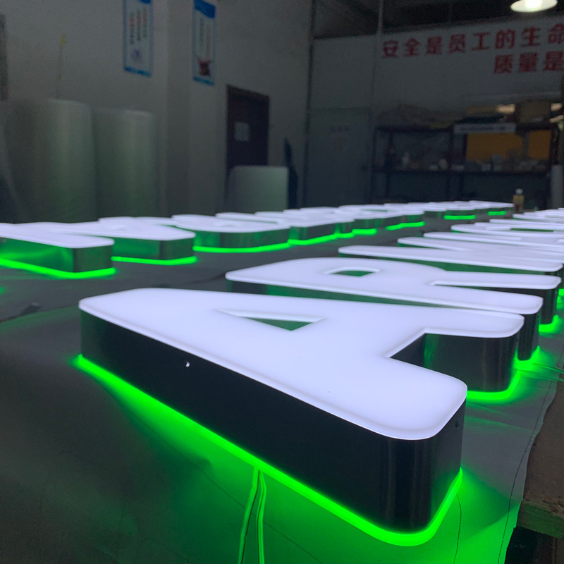 Outdoor Business 3D Acrylic Channel LED Letter Sign Board Shop Name Acrylic Sign Board for Shop