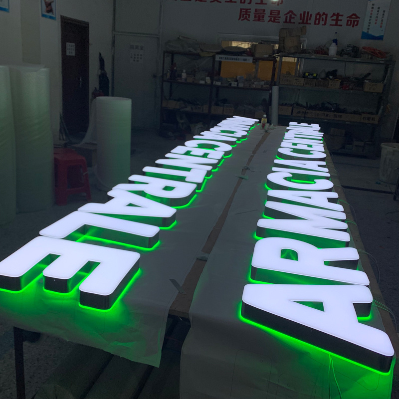 Outdoor Business 3D Acrylic Channel LED Letter Sign Board Shop Name Acrylic Sign Board for Shop