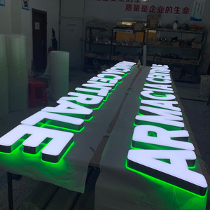 Outdoor Business 3D Acrylic Channel LED Letter Sign Board Shop Name Acrylic Sign Board for Shop