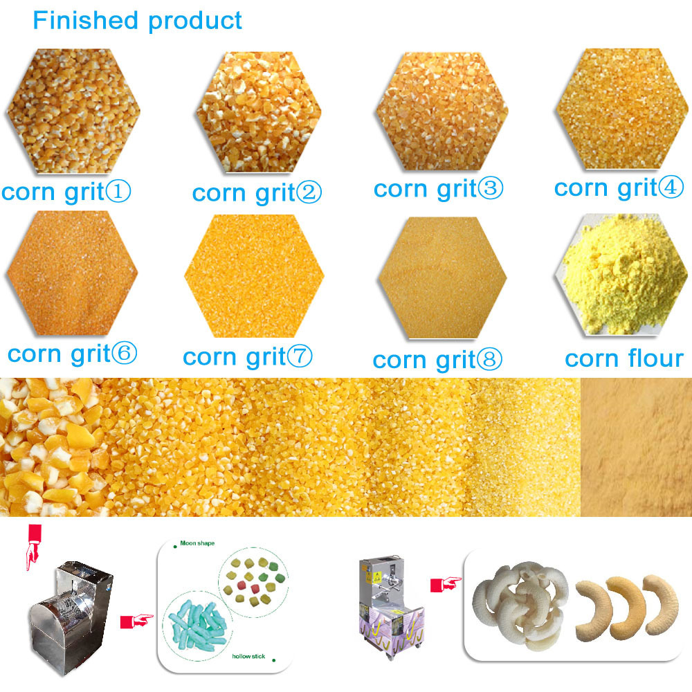 Sifting system maize peeling and semolina grinding corn grits milling machine