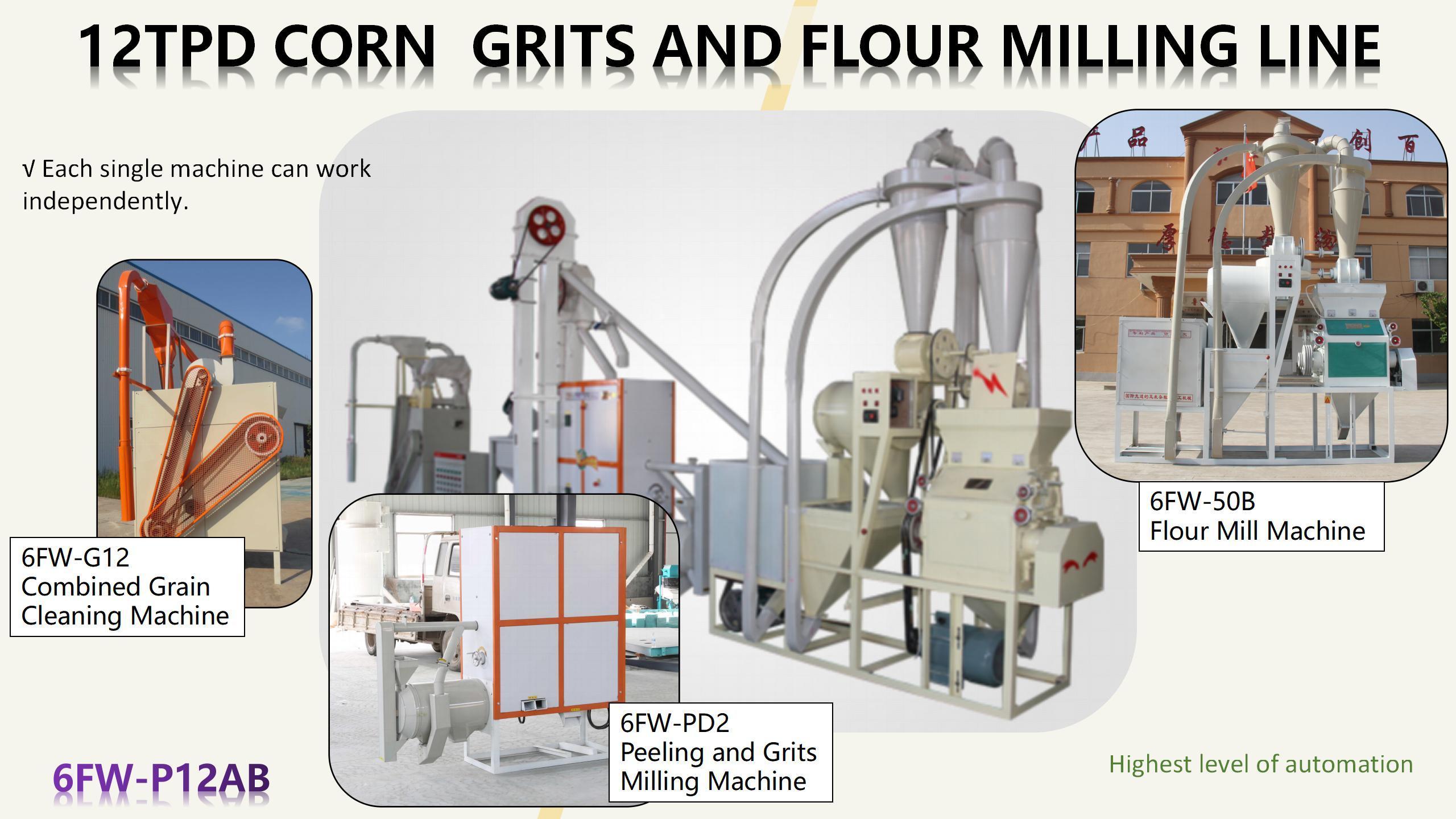 maize corn coarse soor ugali cornmeal fufu posho grits making machine flour mill plant