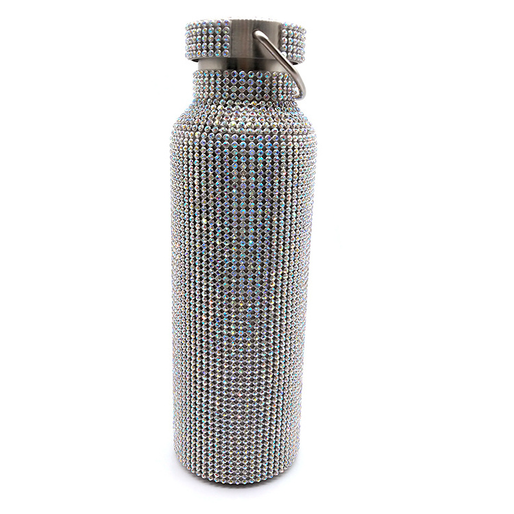 Sparkling Diamond Thermos Bottles Portable Stainless Steel Crystal Rhinestone Water Bottle For Men Women Drinking Thermal Flask