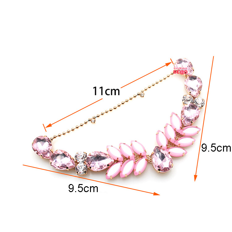 2024 New Fashion Beach Sandals V-Shaped Gold-Plated Crystal Rhinestone Glass Shoe Chain For Women Flip-Flops Jewelry Accessories