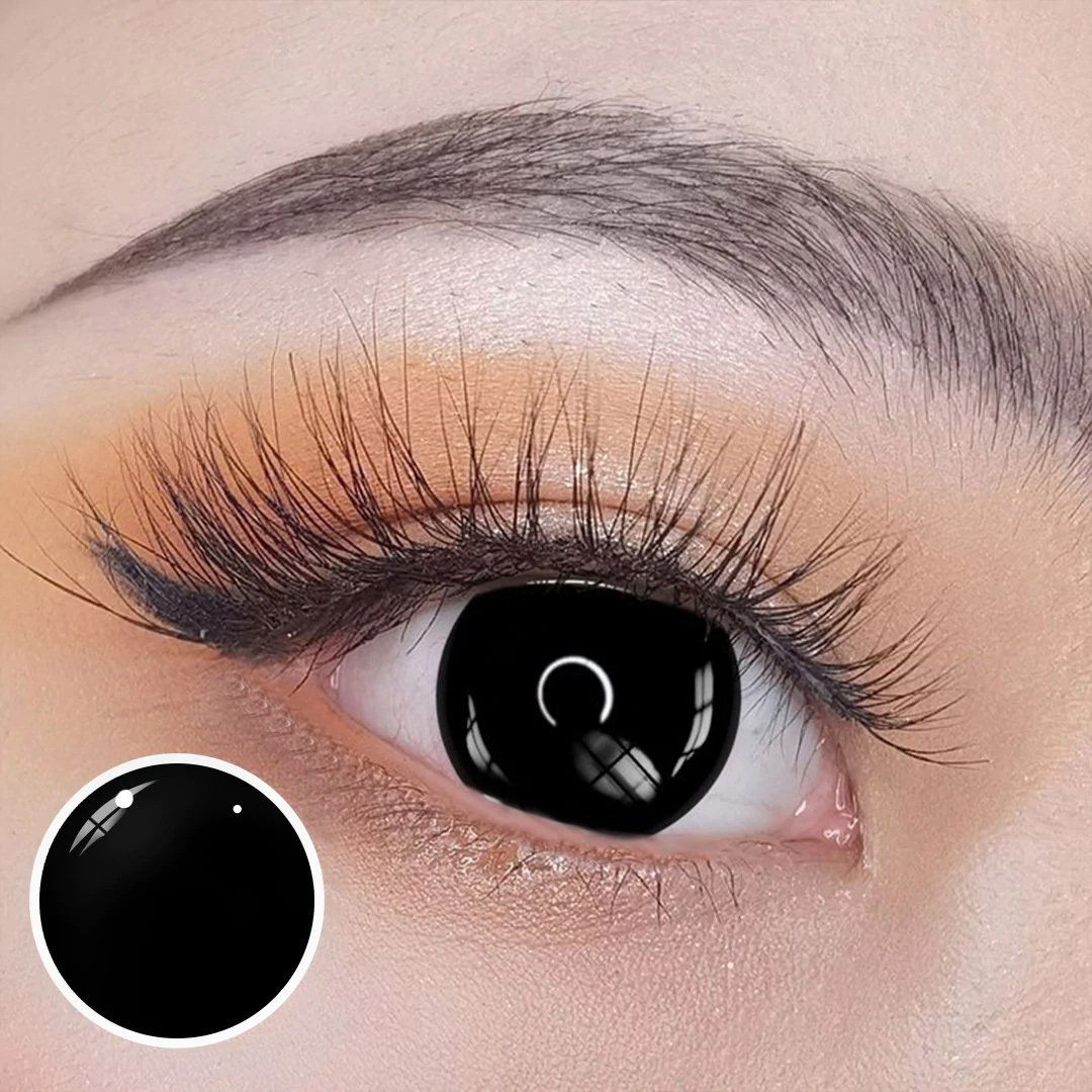 Blind Black wholesale yearly crazy cosplay contact lenses button eyes lens show  Halloween Sharingan Anime sclera