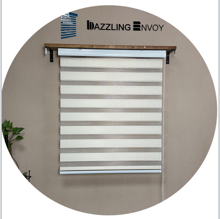 High Quality Modern Design Blackout Lighting Filtering Manual Window Zebra Roller Blind Shades