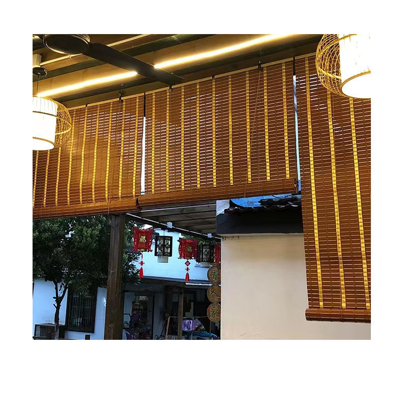 new style Chinese waterproof bamboo blinds curtains bamboo slat roll up blinds woven roman bamboo blinds