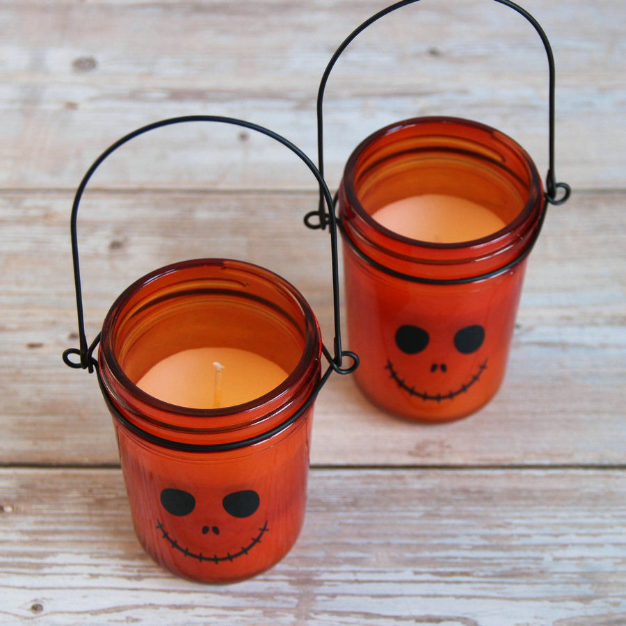 Cheap Wholesale Haunted Ghostly Halloween Candles Pumpkin Fall Spooky Witchy Custom Glass Halloween Scented Candle