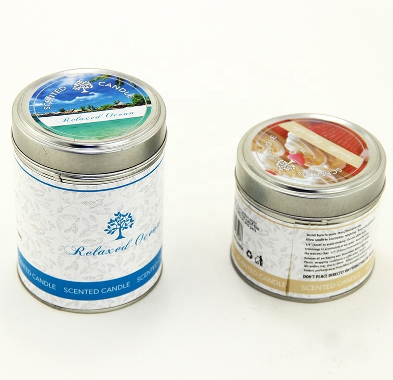 Wholesale Survival candle no scent camping wax quality bulk metal tin emergency candle scented