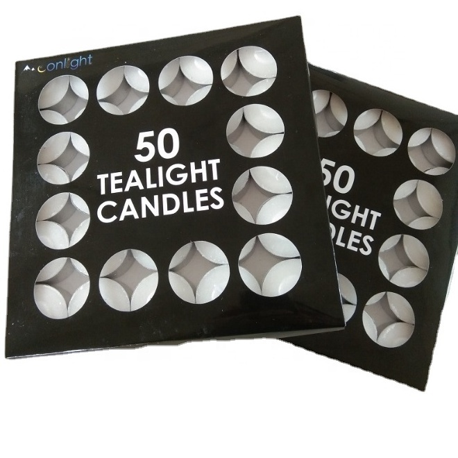 Tea Lights 3 4 5 6  Hours Long Burning Time  20 50 100 pack Unscented Tealight Candles