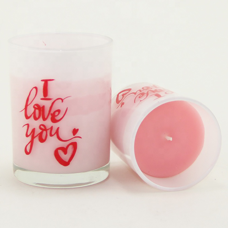 Home Decor Candle Holder Soy Wax Scented Candle Matches in Glass jar Gift Set