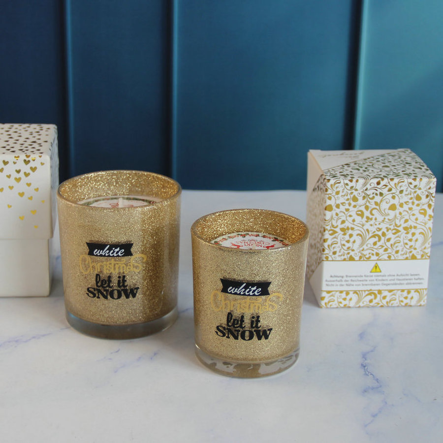 Hot Sale Scent Candle Vegan Private Label Aromatherapy Home Fragrance Customised Jar Gold Glitter Scented Beeswax Candles