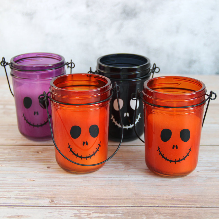 Cheap Wholesale Haunted Ghostly Halloween Candles Pumpkin Fall Spooky Witchy Custom Glass Halloween Scented Candle