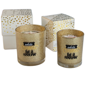 Hot Sale Scent Candle Vegan Private Label Aromatherapy Home Fragrance Customised Jar Gold Glitter Scented Beeswax Candles