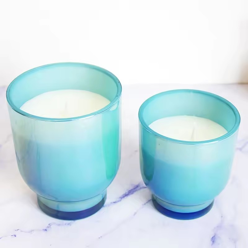 Wholesale Bulk Large Size Glass Candle 100% Natural Soy Custom Holder Cylinder Luxury Candles With Fragrance