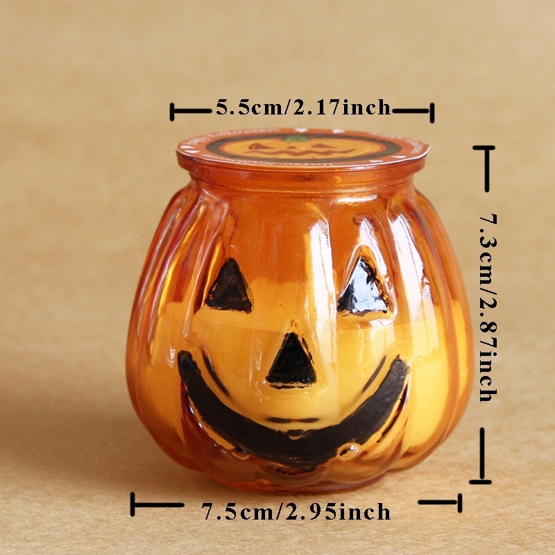 Promotional fall garden Jack-o'-lantern Jack O'Lantern scented Pumpkin candles in glass jar