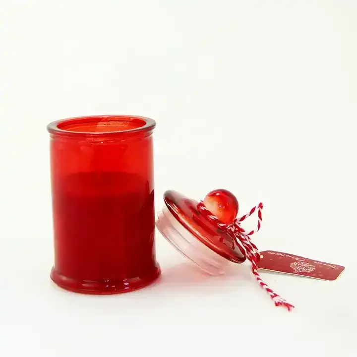 Wholesale Popular Customized Gift Holiday Luxurious Buy Cute Mini Christmas Glass Candy Jar Scented Candle