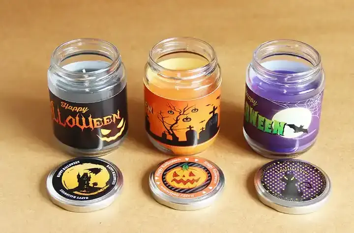 Festival Gifts Pot Bougie Nordic Novelty Candle Holder Custom Witchy Halloween Glass Jar Candles