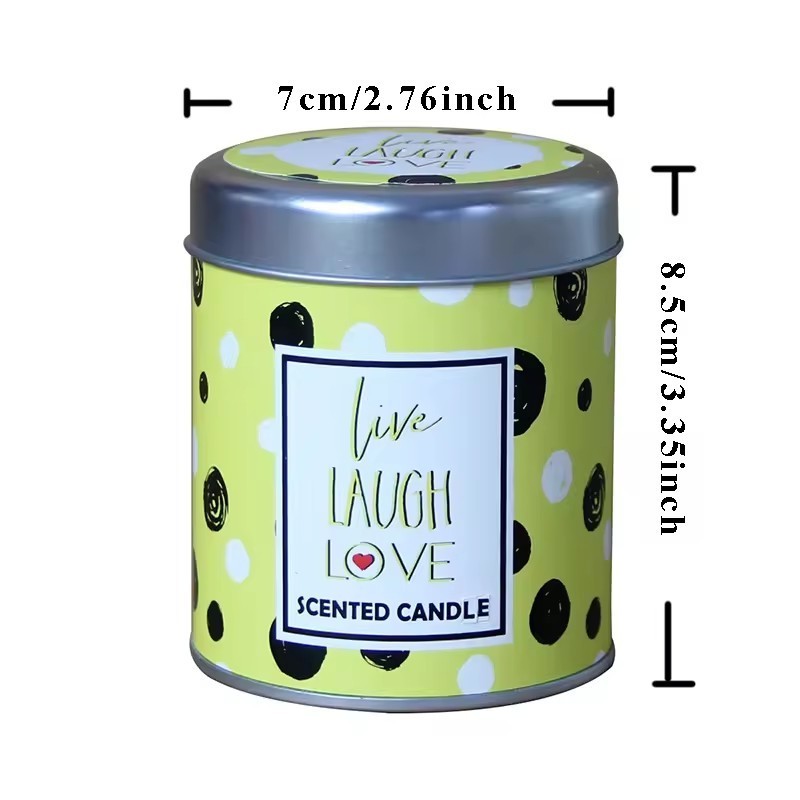 Dried Flowers Crystals Naturel Soy Wax Scented Candles Luxury Metal Candle Holder Labels Printing Custom Logo Tin Candle