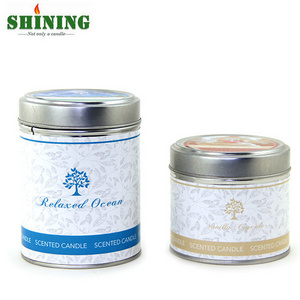 Wholesale Survival candle no scent camping wax quality bulk metal tin emergency candle scented