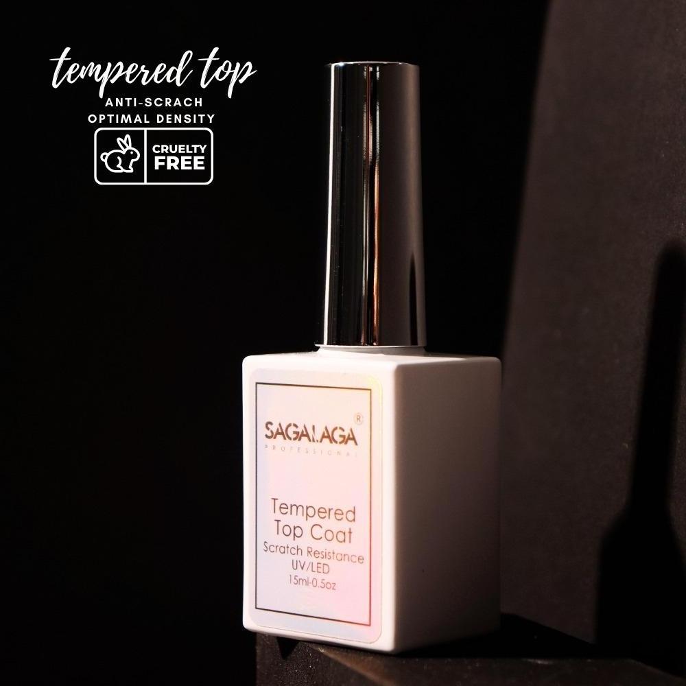 Wholesale Clear Tempered Top Coat Base Coat 15ml Diamond Soak Off Uv Gel Nail Polish No Wipe High Shine Quick Dry Private Label