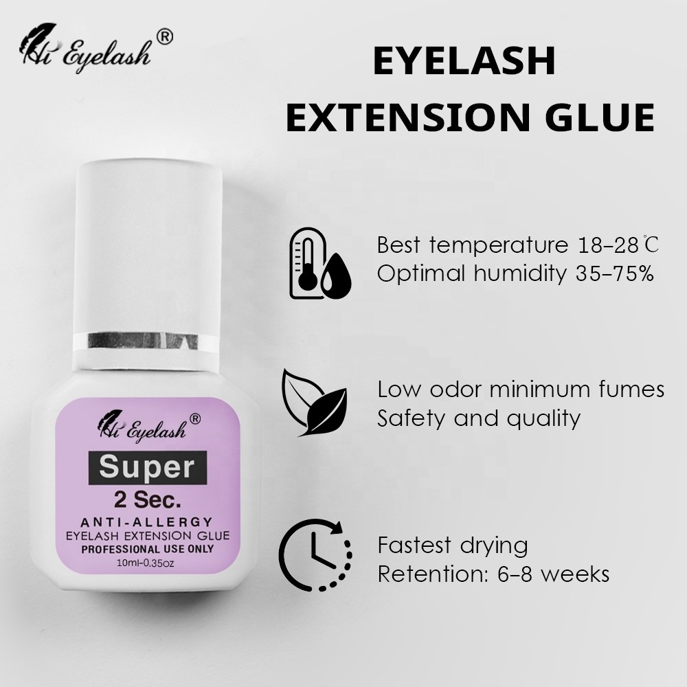 Private Label Black 1-2Sec Banana Scent Eyelash Glue Korean Water Proof Eyelash Glue 10Ml Adhesive Eyelash Extension Lash Glue