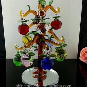 NEW 2023 Crystal glass apple tree for Christmas home decorations