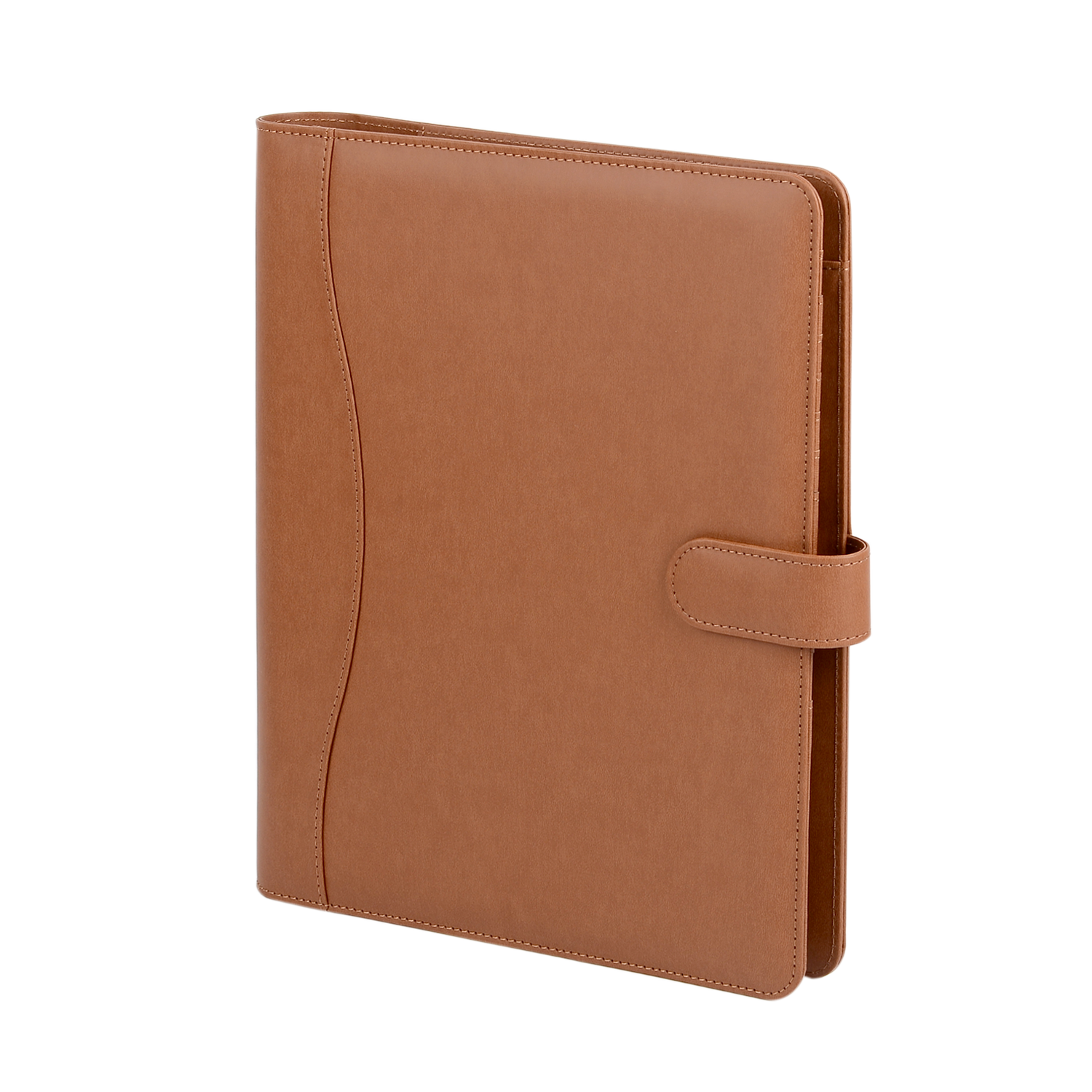 A4 Leather Portfolio Holder 3-Ring File Document Case with Removable Binder Clipboard Multi Pockets Legal Pad Business Organizer