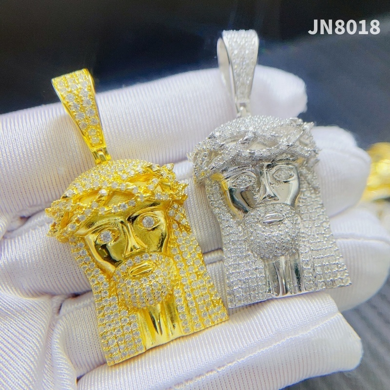 Fine jewelry 925 sterling silver jesus pendant custom moissanite pendants iced out diamond hip hop jewelry