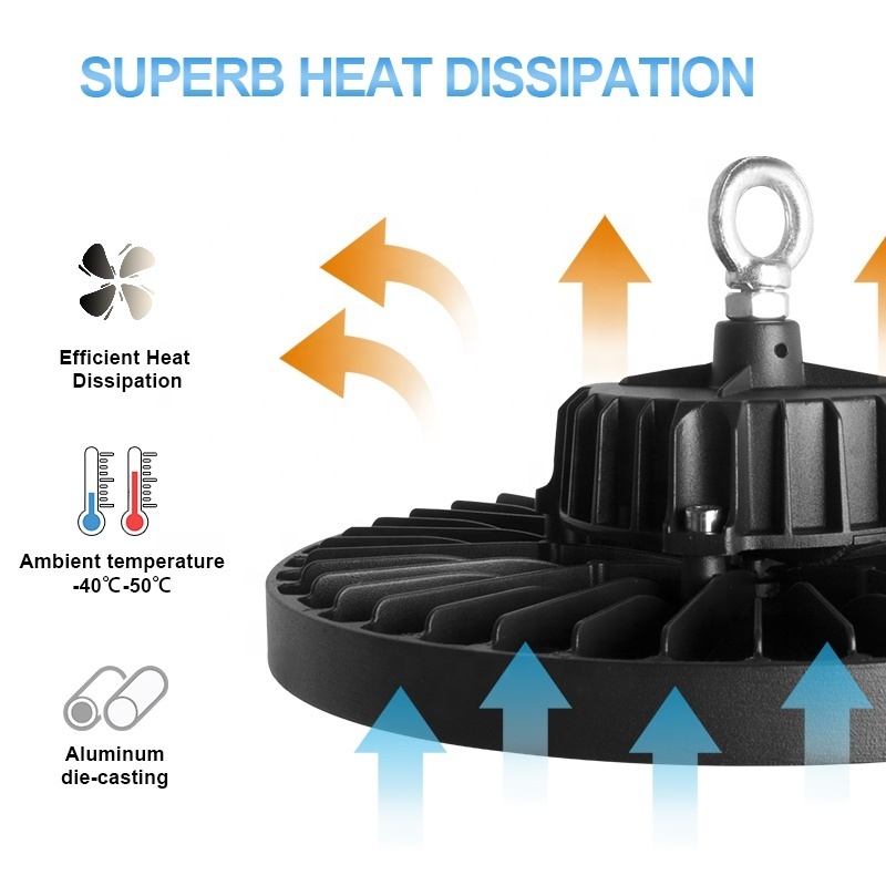 Drop Shipping 100W 150W 200W Led UFO High Bay light, BulkHead Industrial LED Highbay Light