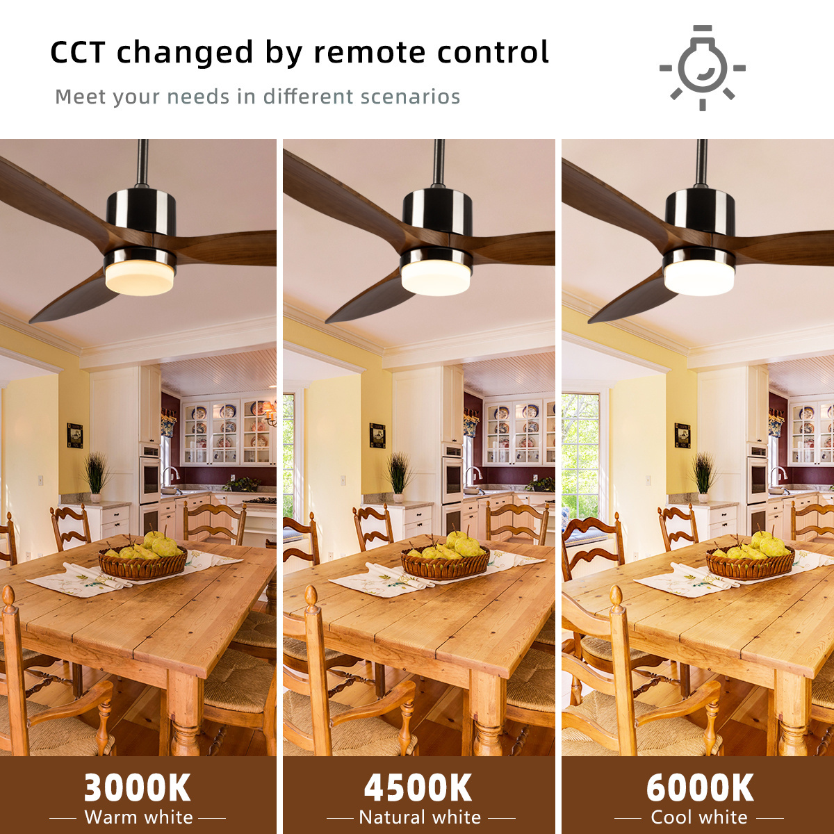 Modern DC Motor 6-Speeds Living Room Intelligent Remote Control Roof Fan Lamp Chandelier Ceiling Fan With Led Light