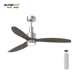 SLYNN Super Bright Remote Control LED Smart Ceiling Fan Light For Bedroom Living Room Hotel Apartment Villa