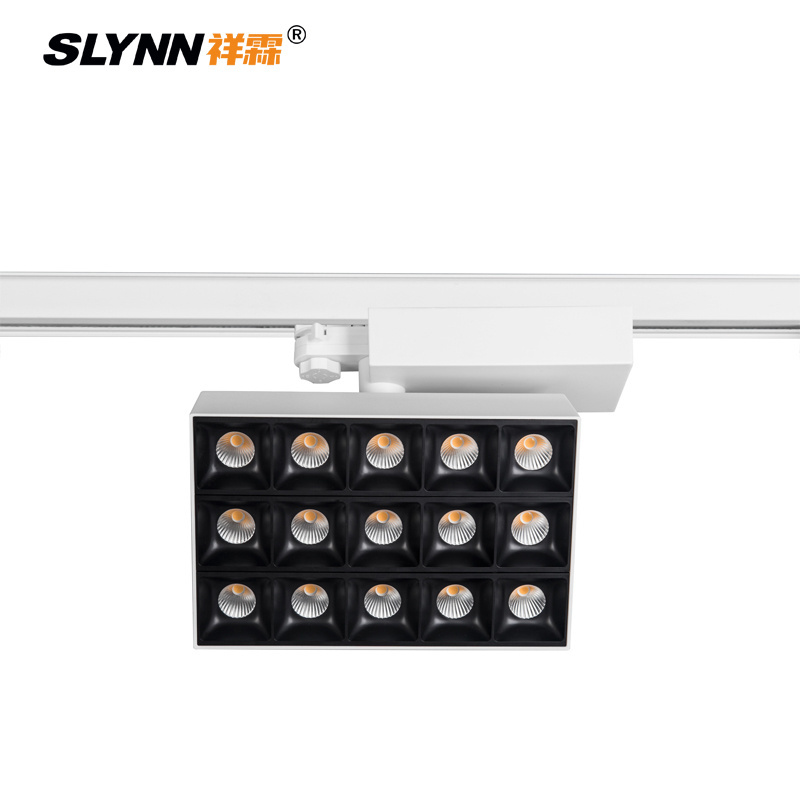 High Quality Modern CCT Change Adjustable 30w Aluminum Rotatable Track Light Adapter Combined Magnetic Dimmable Led Track Lamp