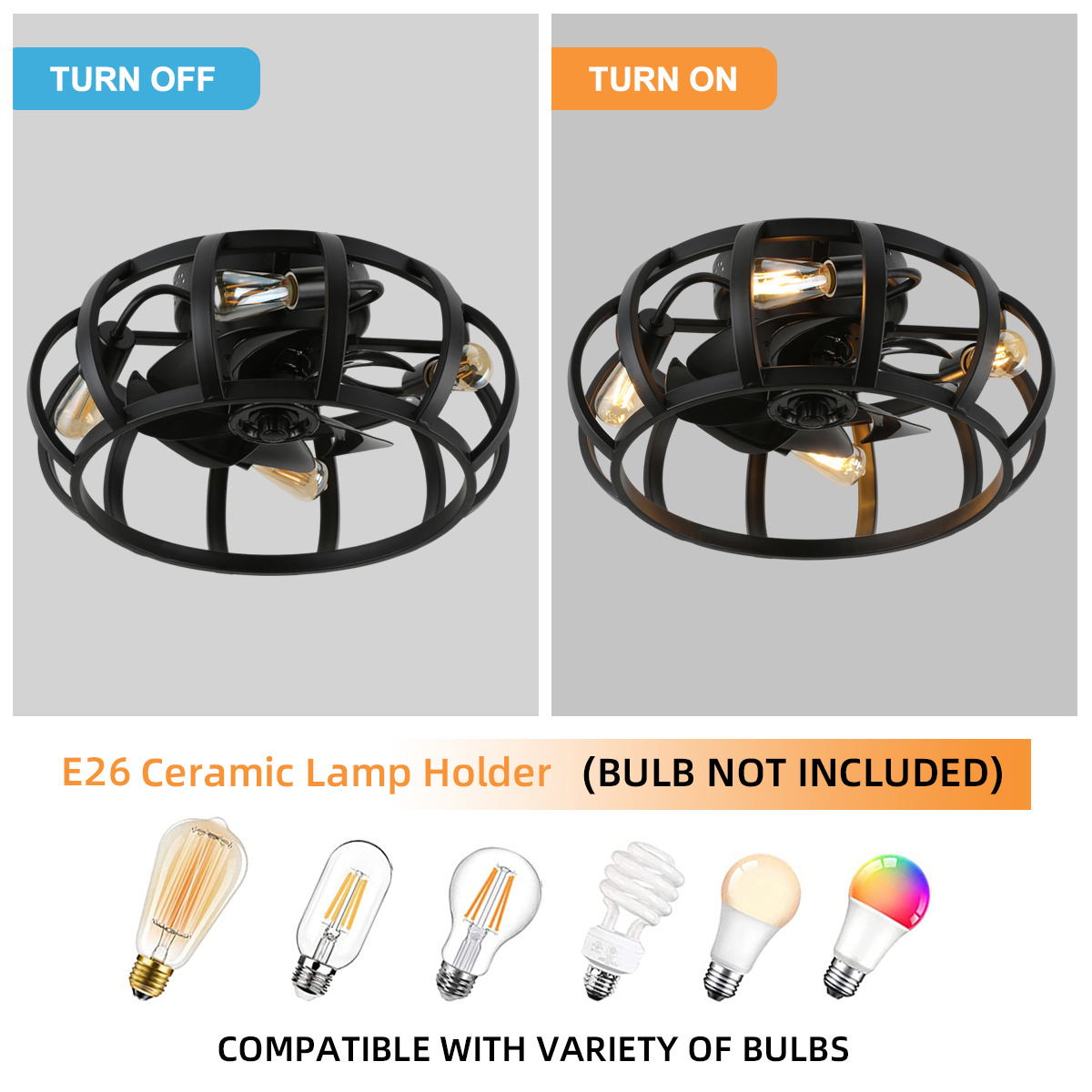 SLYNN Best Factory Price LED Ceiling Fans for Bedroom Modern Quite Ceiling Fans with LED Lights Remote Control