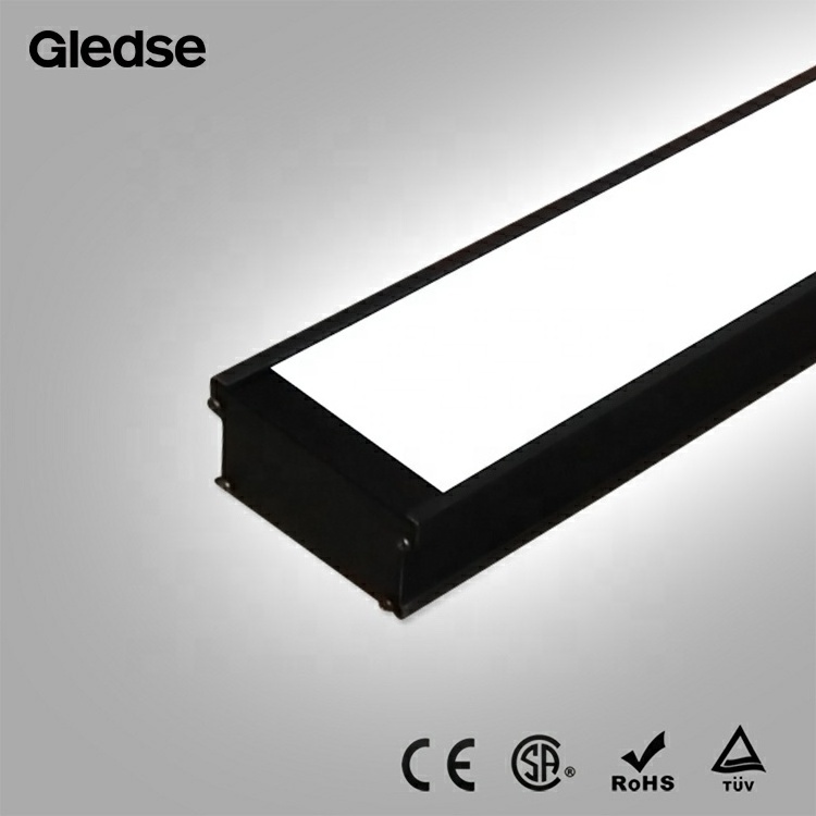 Foshan High quality chrome cement office acrylic led iron pendant linear light