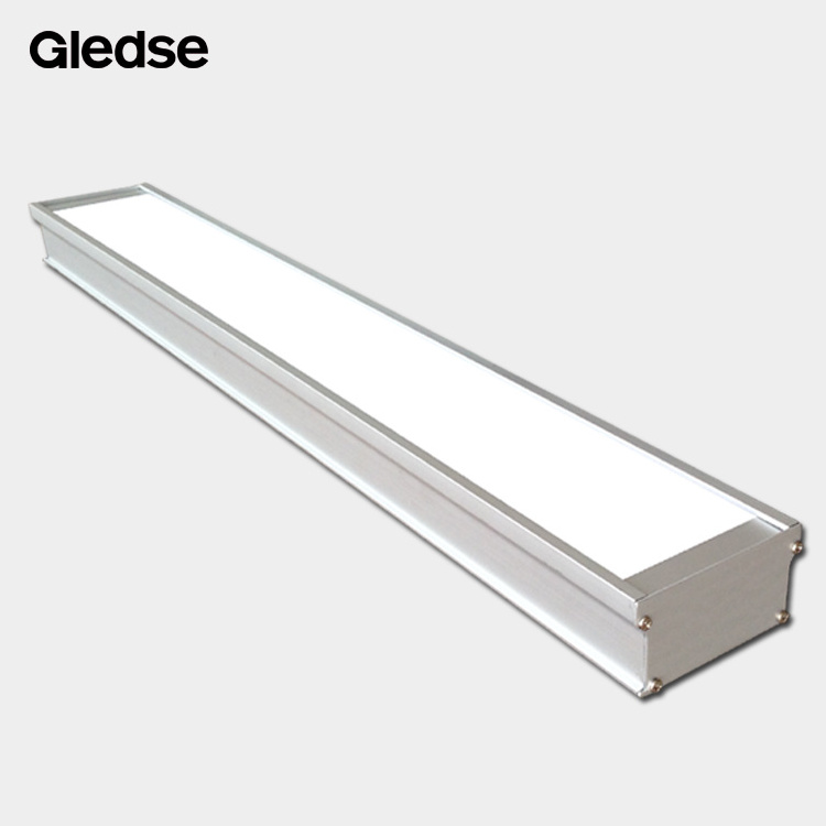 Foshan High quality chrome cement office acrylic led iron pendant linear light