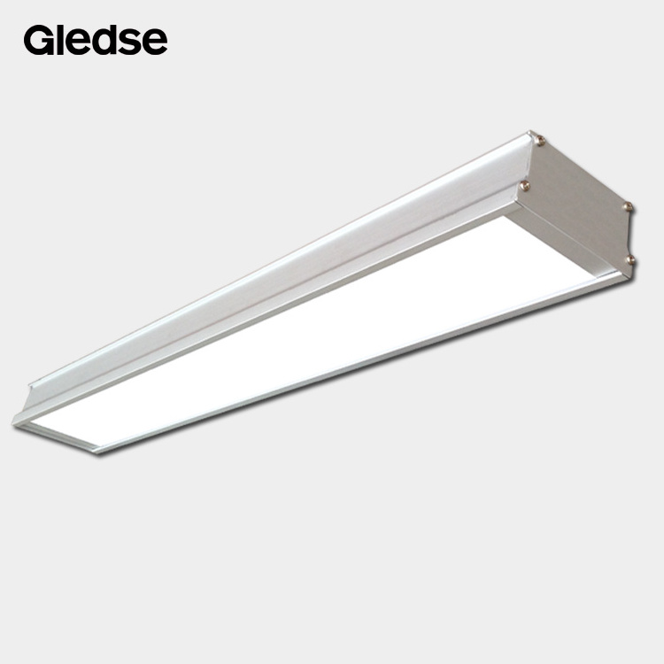 Foshan High quality chrome cement office acrylic led iron pendant linear light