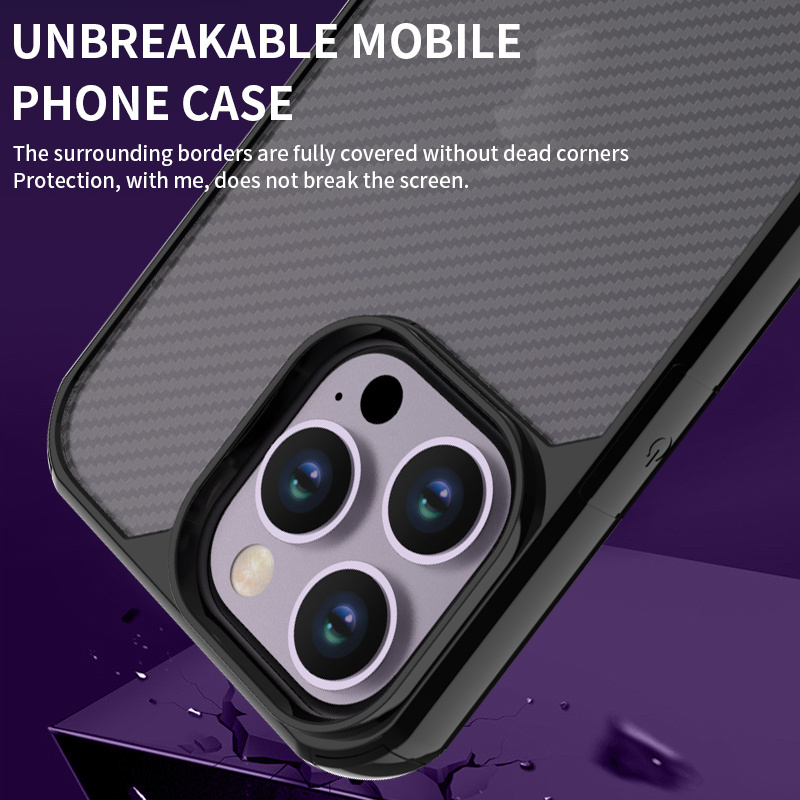 New Carbon fiber TPU PC Acrylic bulk 2 in one cell Phone Case For iPhone 14 13 12 Mini 11 Pro Max Xs Xr 7/8