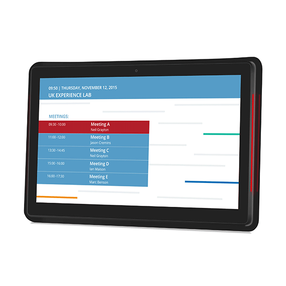 15.6 inch 16gb wall mount poe meeting room booking system android tablet with led bar light