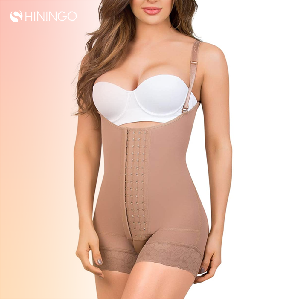 Women'S Corset Slimming Body Shaper Postpartum With Adjustable Strap Faja Colombian Girdles Butt Lift Shapewear