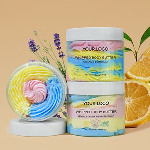 Custom Luxury Colorful Skin Whitening Moisturizing Soothe Natural Fruit Whipped Shea Body Butter Cream