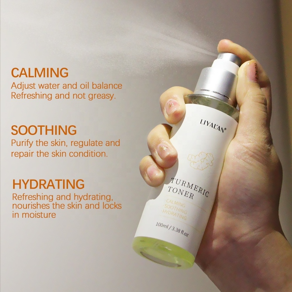 Private Label Skin Care Face Mist Spray Calming Hydrating Soothing Facial Vitamin C Turmeric Skin Toner