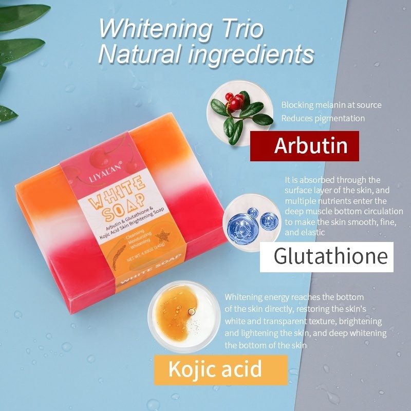 Whitening Soap Body Bath Arbutin Face Brightening Skin Lightening Kojic Acid Whitening Soap