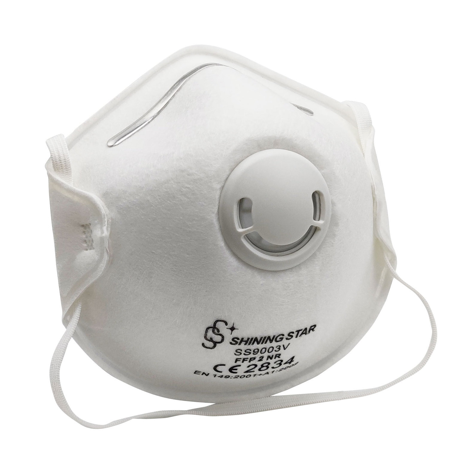 CE ffp2 Respirator valved industrial 3D disposable non-woven construction dust mask ffp2 with valve